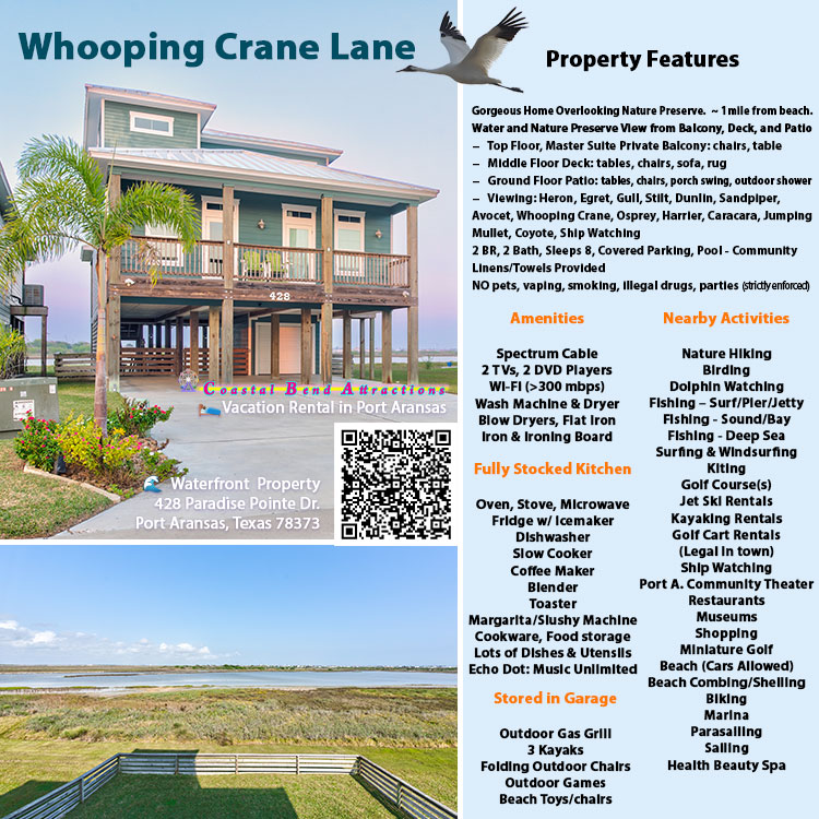 Waterfront Home Vacation Rental Property in Port Aransas, Texas